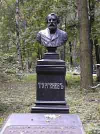 Grave of I.S.Turgenev on Volkovskoe Cemetery. Sculpture by Z.A.Polonskaya. 1885.