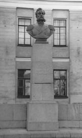 Monument to A.F.Mozhaysky on Krasnogo Kursanta Street.