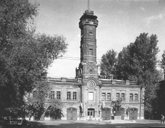 Building of the fire-brigade of the Vasilievsky unit.