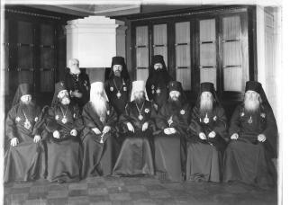 Members of the Holy Synod. Photo, May 7, 1915.