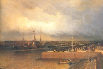 Opening of the Sea Channel in St. Petersburg. By A.P.Bogolyubov. 1886.