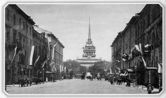 Gorokhovaya Street by the Admiralty. Photo by K.K.Bulla. 1890s.