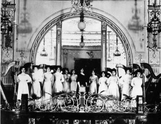 Podium of Palkin K.P. Restaurant (47, Nevsky Prospect). Photo, 1910.