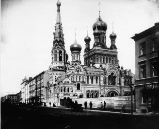 Н.Н.Никонов. Покровская церковь на Боровой улице (1890 - 97, не сохранилась). Фото 1900-х