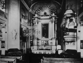 Interior of St. Anne’s Lutheran Church. Photo, the early 1900s.
