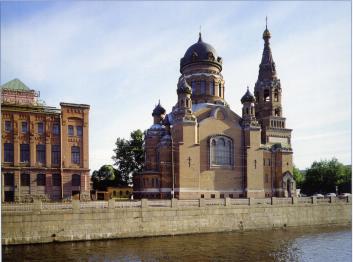 Holy Resurrection Church on Obvodny Canal.