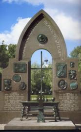 Monument To the First Builders of St.Petersburg on former Sampsonievskoe Cemetery.