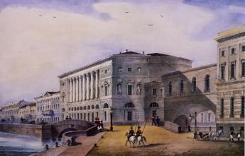 Эрмитажный театр. Литография. 1824-27