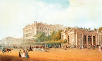 Anichkov Palace. Watercolour by V.S.Sadovnikov. 1862.