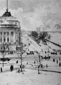 View of the Admiralty. Drawing by G.S.Vereysky. 1927.