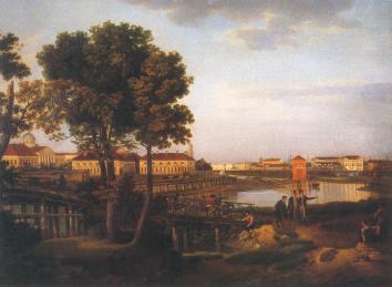 Semen F.Shchedrin. The View of Petersburg from Petrovsky Island. 1816.