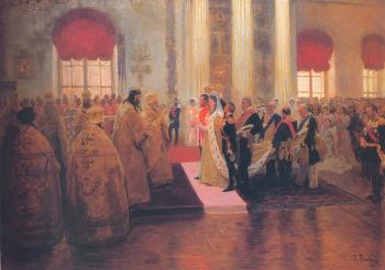 Венчание Николая II и великой княжны Александры Федоровны. И.Е.Репин. 1894