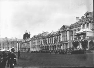 Parade in Tsarskoe Selo on the Occasion of Guards Company' Centenary. Photo by K.K.Bulla. 1910.
