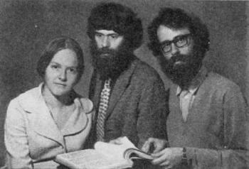 Editors of 37 journal: T.M.Goricheva, V.B.Krivulin, L.A.Rudkevich. Photo, 1977.