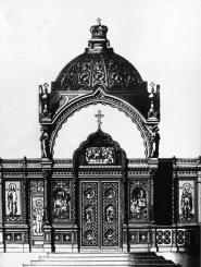 Иконостас Никольской церкви. Проект арх. А. И. Кракау