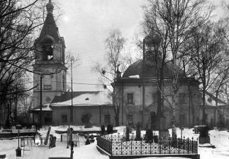 Церковь Преображения Господня при Фарфоровом заводе. Фото 1920-х гг.