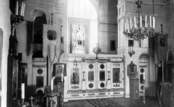 Интерьер церкви в Александринской больнице