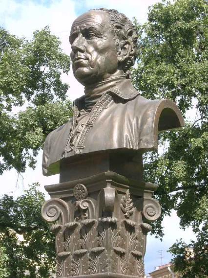 Памятник А.Ринальди. Фото В. Лурье с сайта http://www.petrograph.ru/