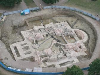 Archeological dig on the place of the Cathedral of St. Catherine..