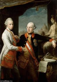 Portrait of Emperor Joseph II and Leopold of Tuscany. 1769. The Museum of the History of Arts, Vienna.