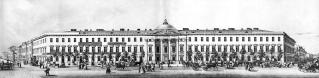 Dutch Church. Panorama of Nevsky Prospect, fragment. Lithograph by P.S.Ivanov of V.S.Sadovnikov's drawing. 1835.