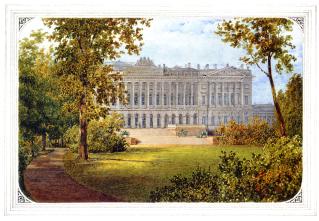 Михайловский сад. Акварель В.С. Садовникова. После 1848