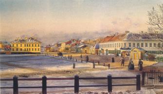 "Кирочная улица". Рис. М. Я. Виллие. 1862.