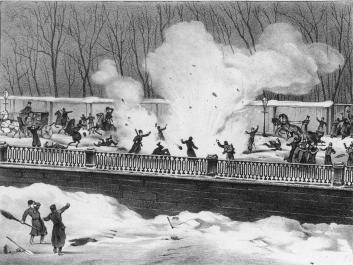 Assassination of Alexander II on March 1, 1881. Lithography by D. Rudneva. 1881.