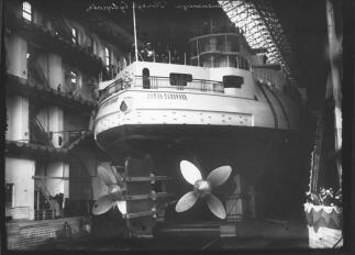 Baltiisky Plant. The Launching of The Prince Suvorov Destroyer. Photo, September 25, 1902.