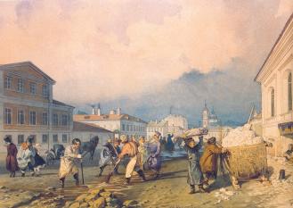 "Весна в Коломне". Рис. Н. Д. Ульянова. 1840-е гг.