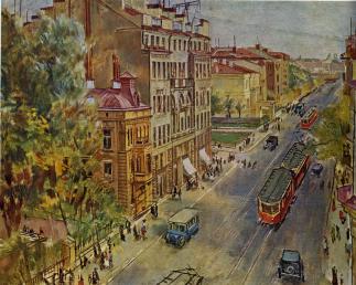 K.S. Petrov-Voskin. Kirovsky Prospekt. 1937.
