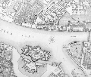 План Санкт-Петербурга. 1753. Фрагмент центрального листа.